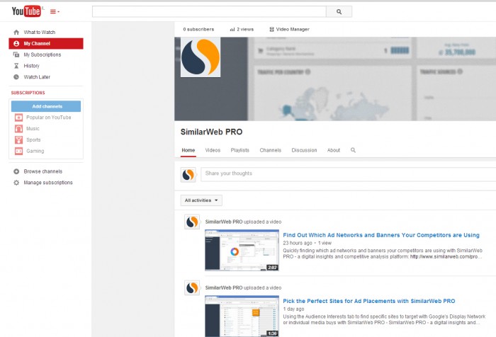 Similarweb YouTube Channel