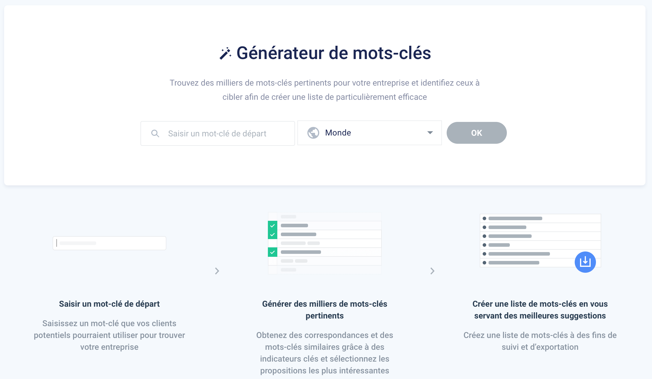 Nouvelle fonctionnalité ! Le générateur de mots-clés de Similarweb